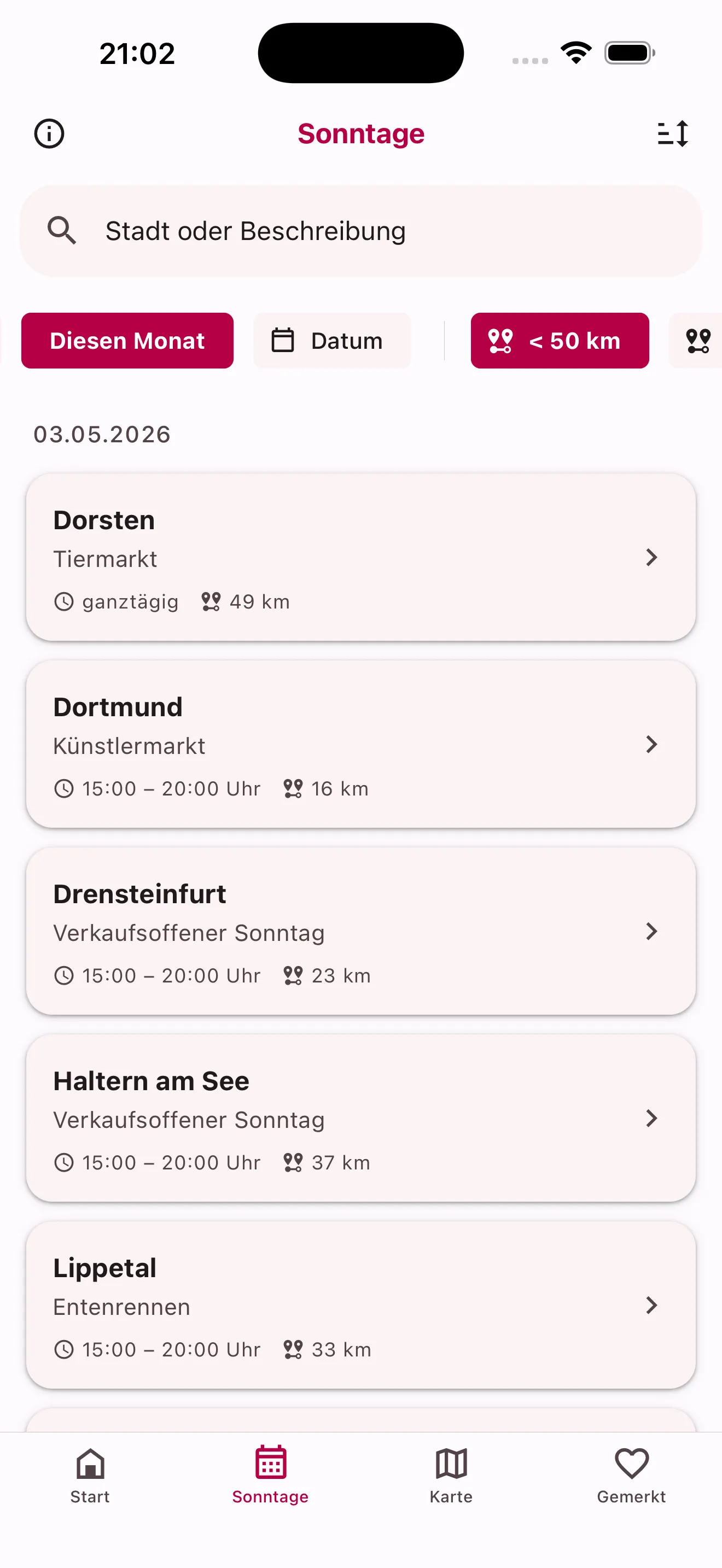 Alle Sonntage